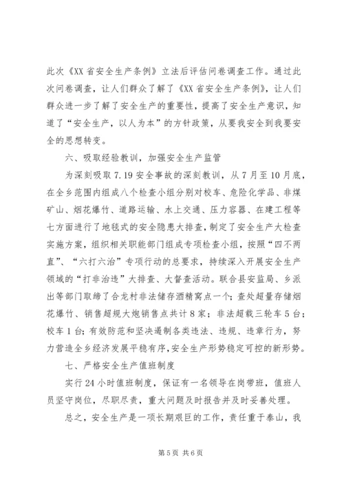 乡镇年度安全生产工作总结.docx