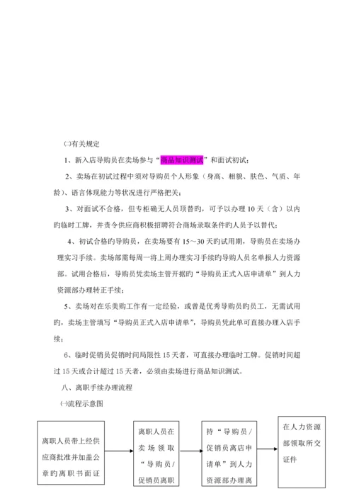 百货商场员工工作标准手册.docx