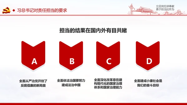 立足岗位讲奉献勇于担当比作为党课PPT