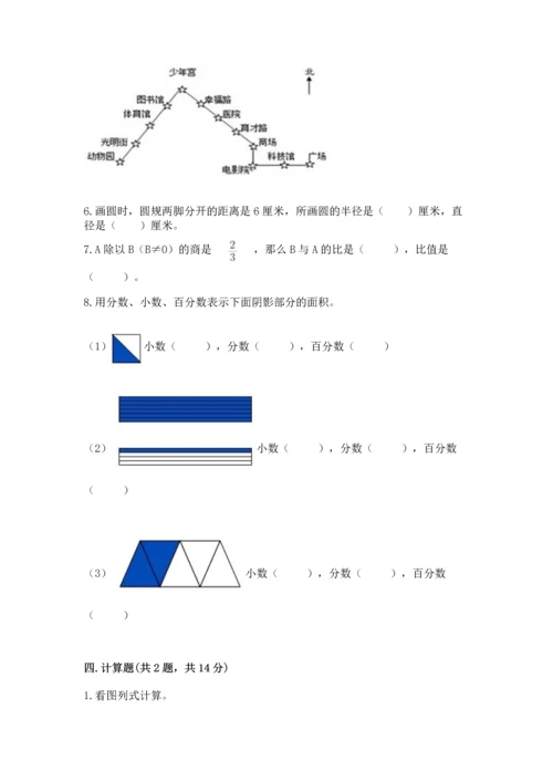 人教版六年级上册数学期末检测卷附完整答案（精品）.docx