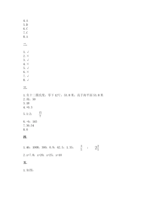 河南省【小升初】2023年小升初数学试卷（word）.docx