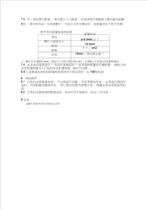 压力管道系统冲洗与吹扫作业指导书