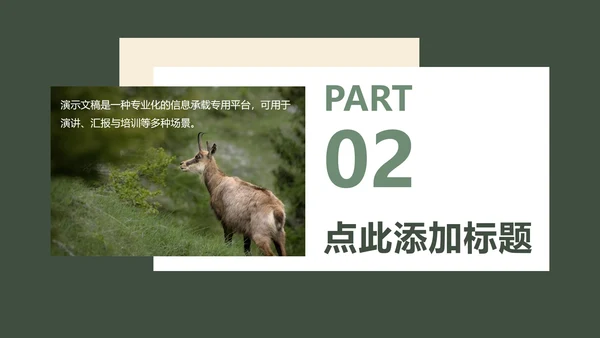 绿色个人作品集PPT模板