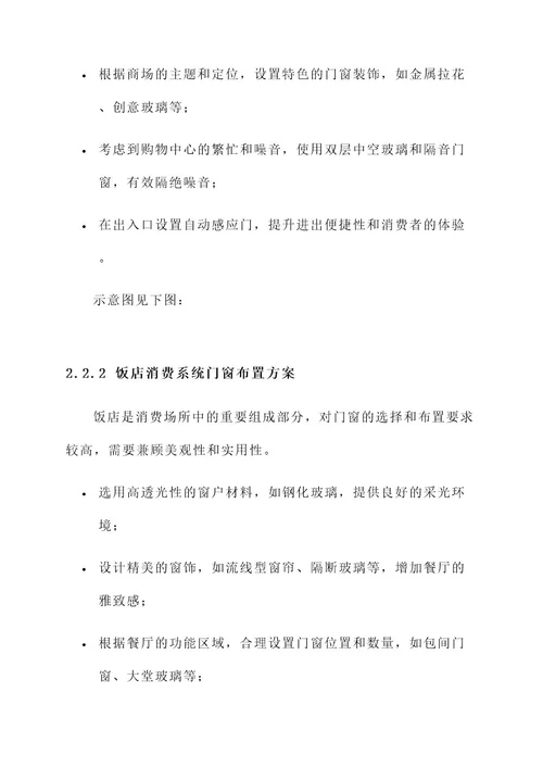 消费系统门窗一体布置方案