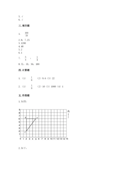 人教版六年级上册数学 期中测试卷（考点提分）.docx