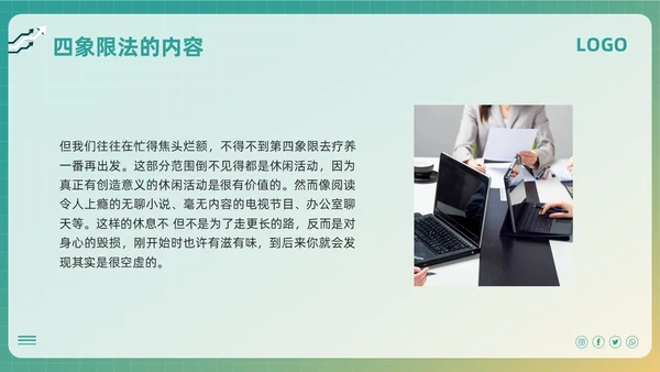 绿色简约时间管理四象限法PPT模板宣传PPT动态PPT