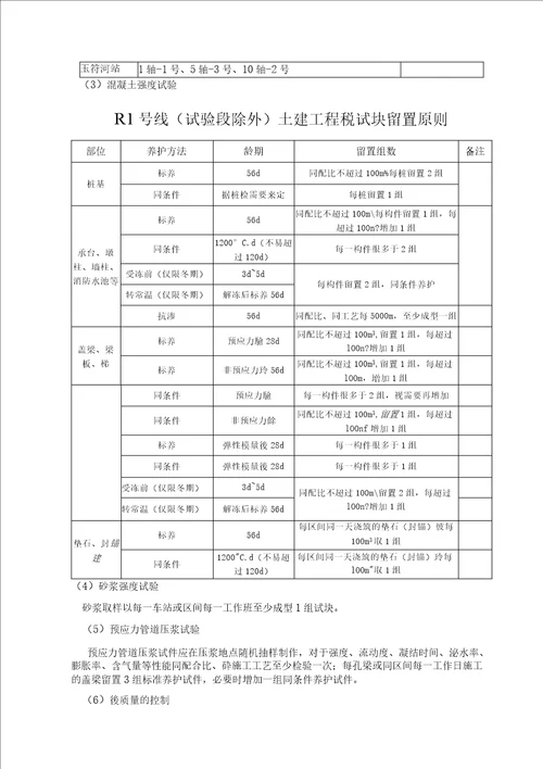 线高架段试验方案