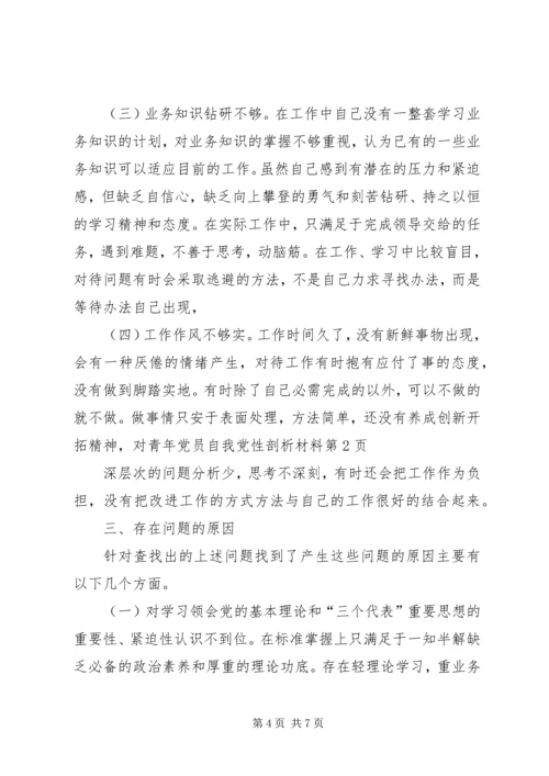 青年党员自我党性剖析材料 (2).docx