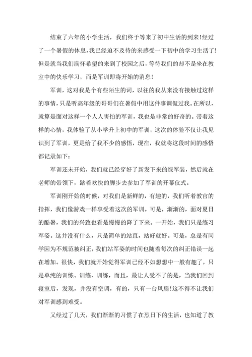 初中军训个人心得体会(汇编15篇).docx