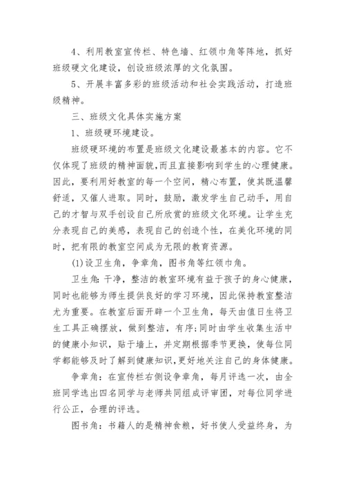 有关班级文化建设方案范文.docx