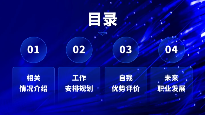 蓝色职业生涯工作规划PPT模板