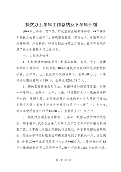 扶贫办上半年工作总结及下半年计划.docx