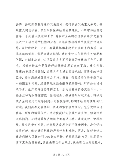 副县长在全县审计工作会议上的讲话_1.docx