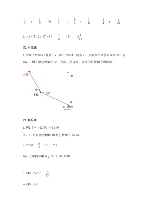 小学数学六年级上册期末测试卷附完整答案（夺冠系列）.docx
