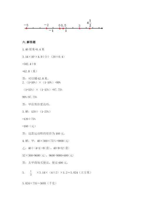 建昌县六年级下册数学期末测试卷（word）.docx