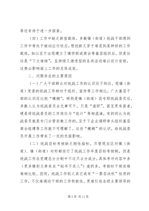 关于做好新形势下镇统战工作的几点思考.docx