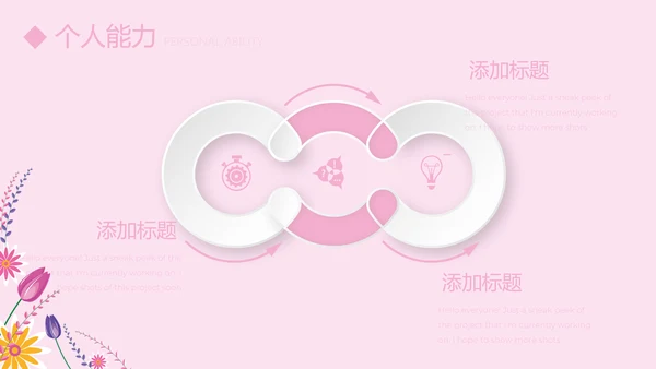 粉色小清新护士专用幻灯片动态PPT模板
