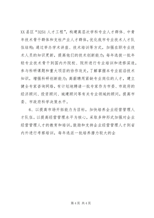 关于加强全市人才工作的实施意见 (2).docx