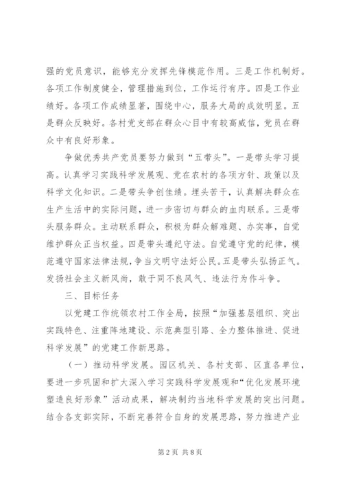 工业园区开展创先争优实施方案.docx