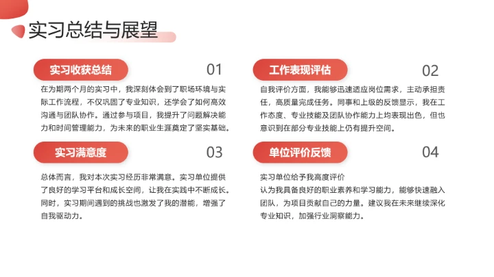 大学生暑期实习报告完整版内容参考模板PPT