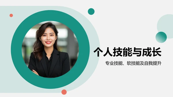 绿色商务风人物介绍通用模板PPT模板