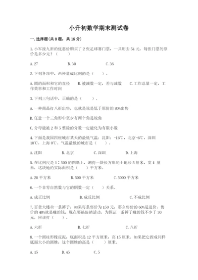 小升初数学期末测试卷附答案【满分必刷】.docx