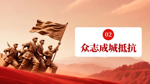红色党政风格铭记历史砥砺前行PPT模板
