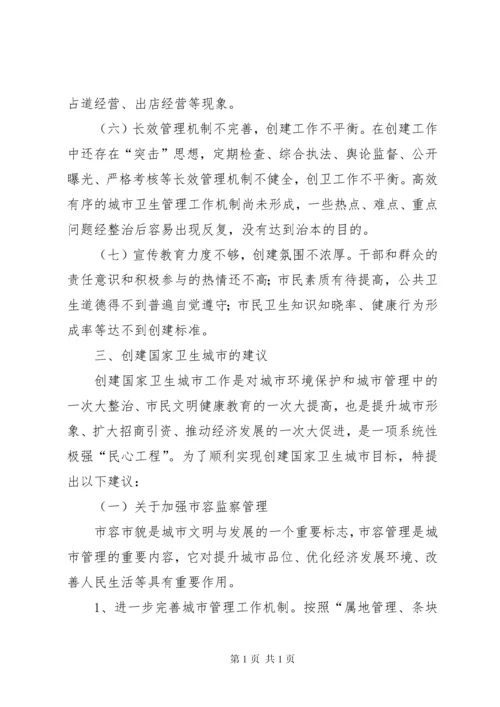 关于市创建国家卫生城市工作的调研报告.docx