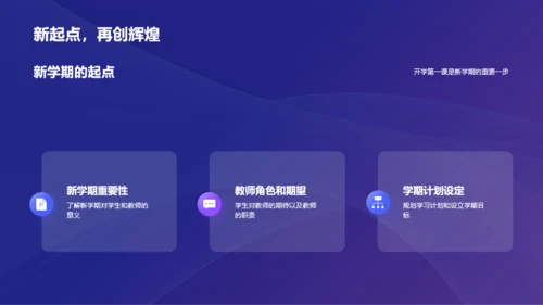 紫色3D开学之启航培训课件PPT模板