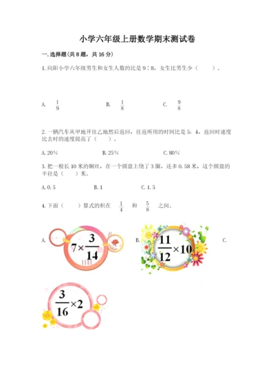 小学六年级上册数学期末测试卷含完整答案（夺冠系列）.docx