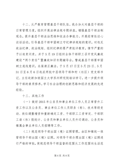乡镇组织办上半年工作总结和工作计划.docx