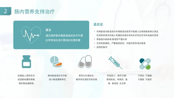 绿色商务风医疗健康危重患者营养支持和护理动态PPT全民营养周