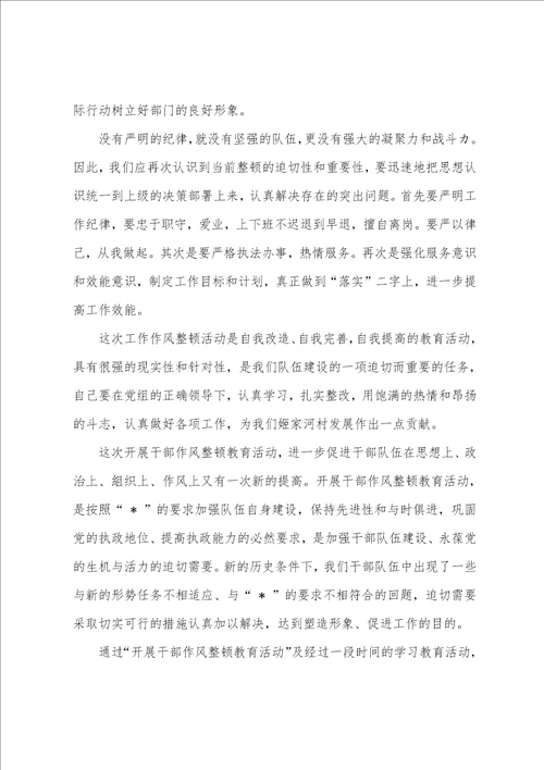 党员纪律作风建设心得感想