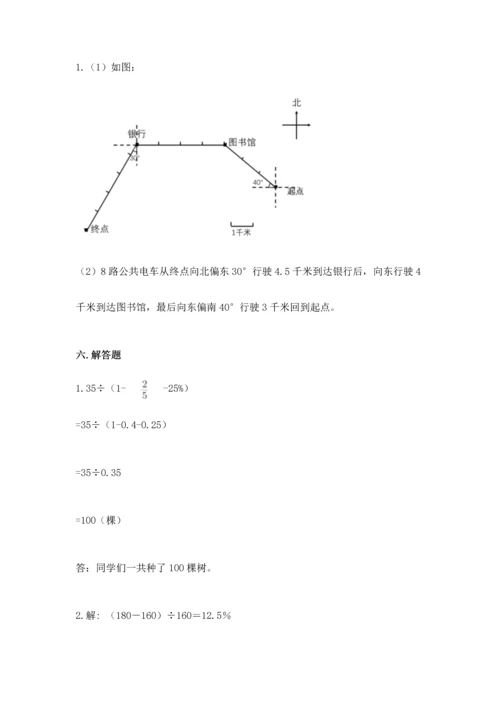 六年级上册数学期末测试卷含完整答案【各地真题】.docx