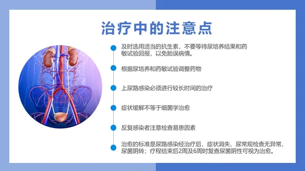 医疗风医疗泌尿系感染PPT模板
