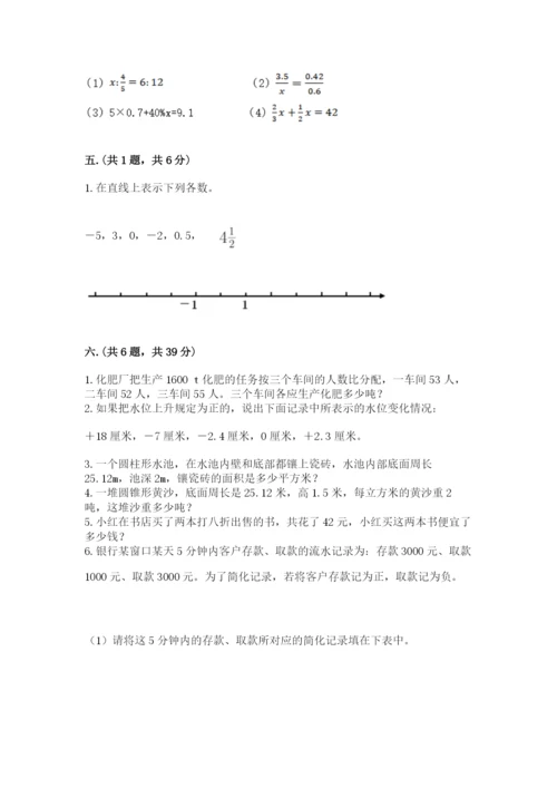 苏教版六年级数学下学期期末测试题附答案（培优a卷）.docx