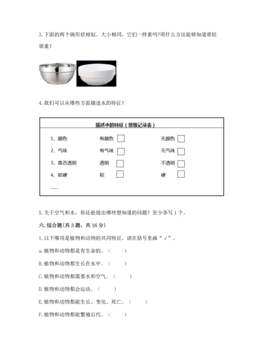 教科版一年级下册科学期末测试卷附精品答案.docx