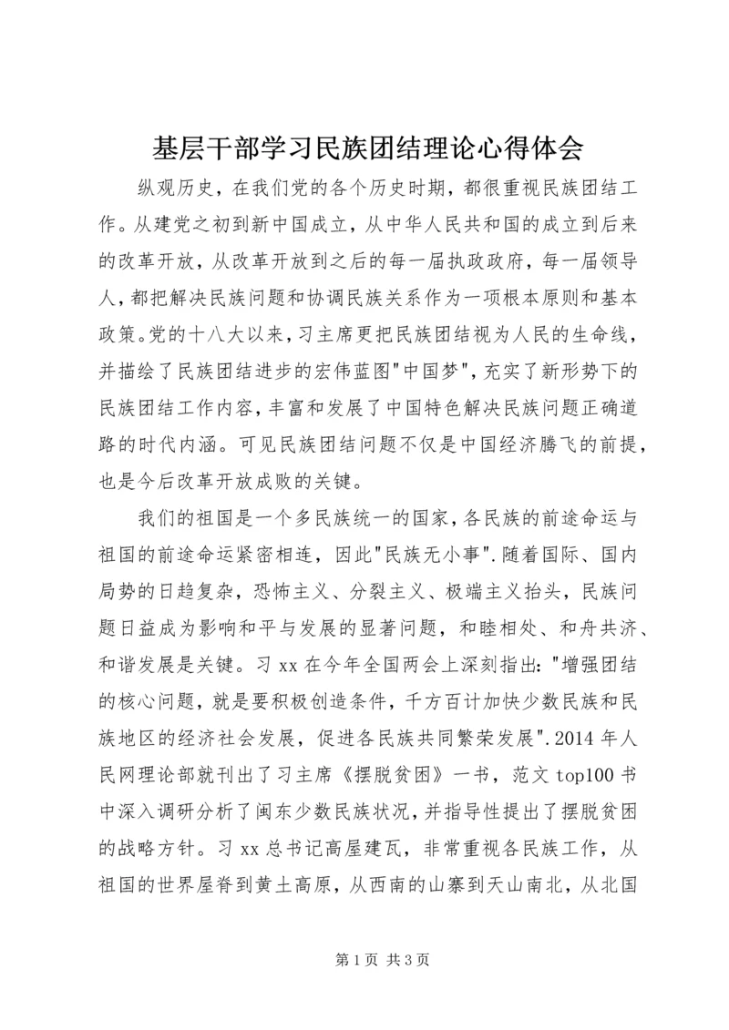 基层干部学习民族团结理论心得体会.docx