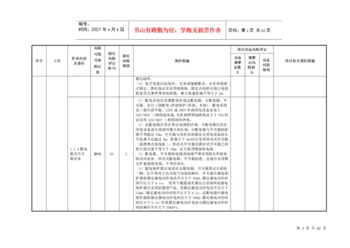 施工安全风险动态识别、评估及预控措施台帐.docx