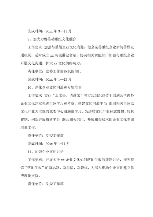 关于企业文化建设方案八篇