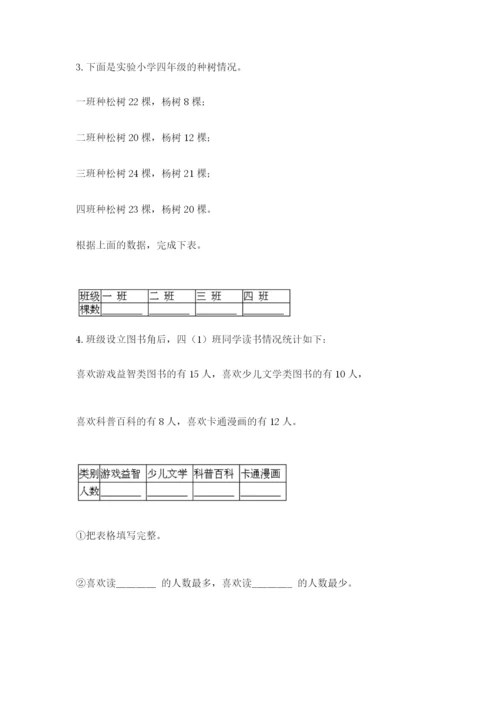人教版二年级下册数学第一单元 数据收集整理 测试卷往年题考.docx