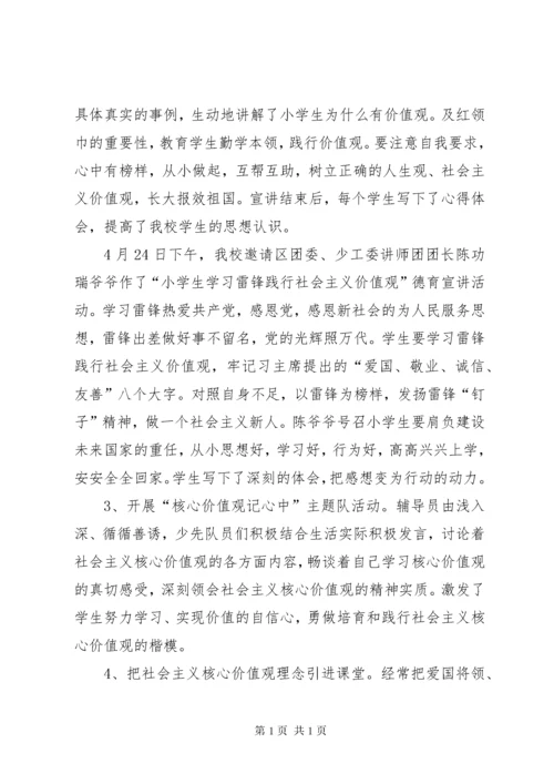 小学开展社会主义核心价值观教育活动总结.docx