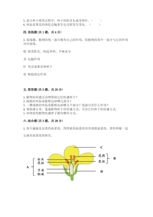 科学四年级下册第一单元植物的生长变化测试卷附完整答案（夺冠系列）.docx