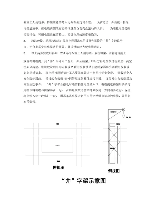 某35kv变电所电源电缆敷设施工方案