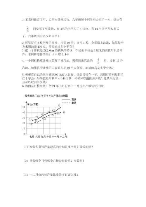 沪教版六年级数学下学期期末测试题精品（名师系列）.docx