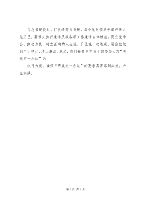 学习“两规定一办法”心得体会 (2).docx