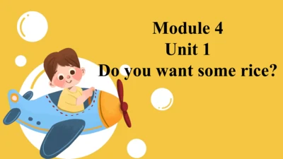 Module 4 Unit 1 Do you want some rice? 课件(共34张PPT)