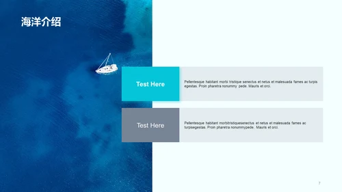 蓝色创意海洋污染研究报告PPT模板