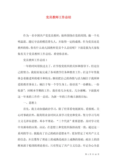 党员教师工作总结.docx