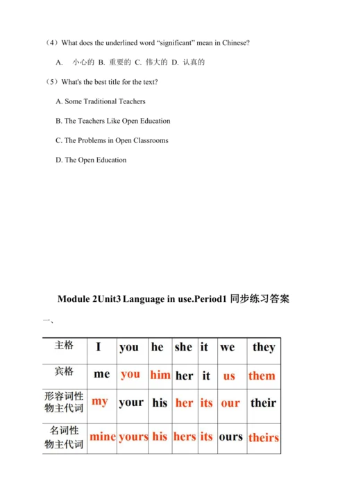 Module 2 Unit 3 Language in use. Period1